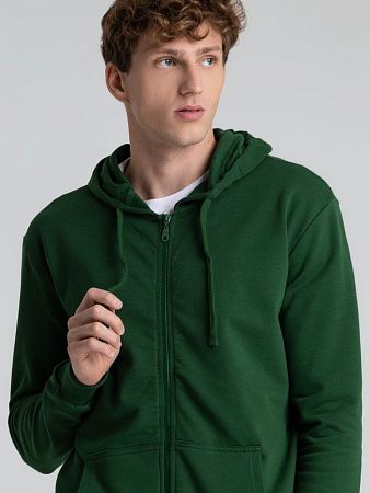 Толстовка на молнии с капюшоном Siverga Heavy 2.0, темно-зеленая, размер 4XL
