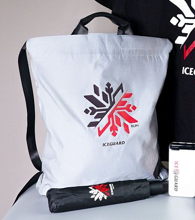 Рюкзак RUN, светоотражающий серый, 48х40см, 100% полиэстер