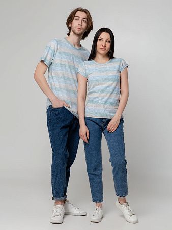 Футболка женская Rayet Lady двусторонняя, голубая с зеленым, размер M