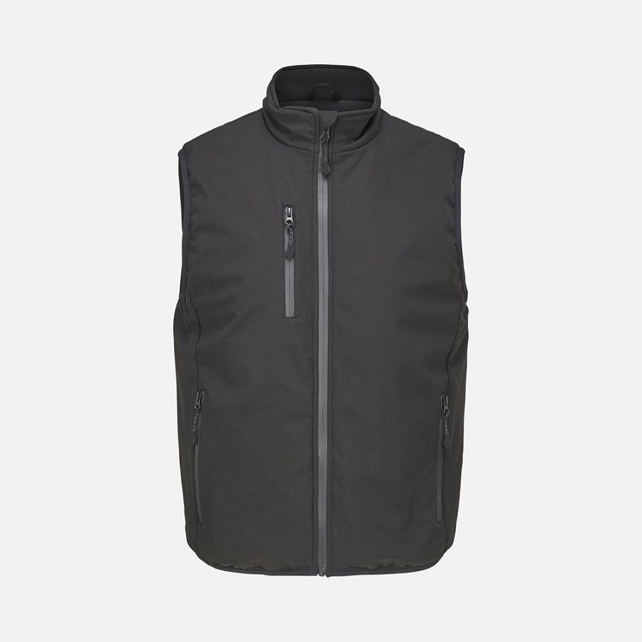 Жилет софтшелл унисекс Falcon BW, черный, размер 4XL