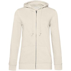 Толстовка на молнии с капюшоном женская BNC Inspire (Organic), молочно-белая, размер XXL