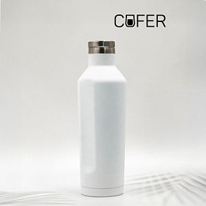 Термобутылка E-shape софт-тач (белый)