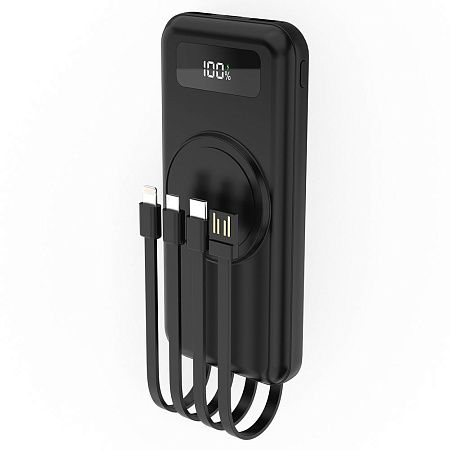 Внешний аккумулятор Authority с беспроводной зарядкой (5W), 10000 mAh, чёрный