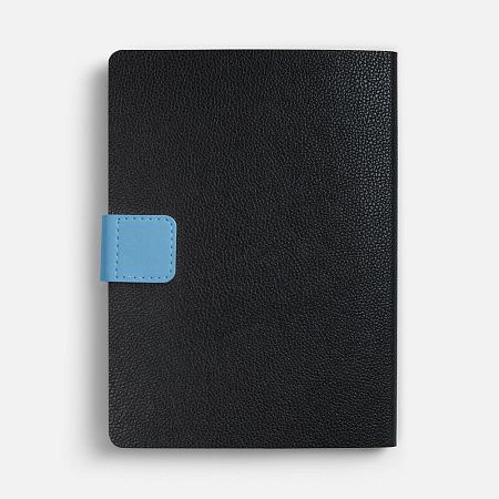 Ежедневник Boom, недатированный, черный с голубым