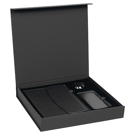 Набор подарочный Solution Prestige Trio (ежедневник в суперобложке, колонка, внешний аккумулятор) черный