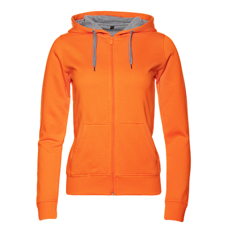 Толстовка женская STAN с капюшоном на молнии футер с начёсом 280, 17W, Оранжевый,  (28/1)  (44/S)