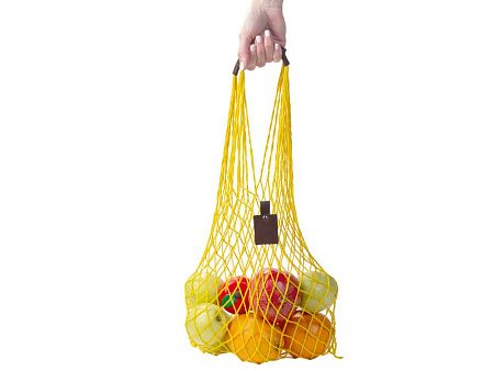 Авоська «Dream» из натурального хлопка с кожаными ручками, 25 л