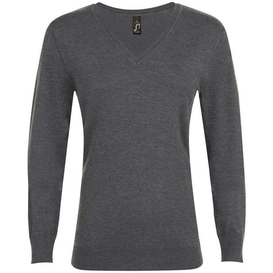 Пуловер женский Glory Women, черный меланж, размер XXL