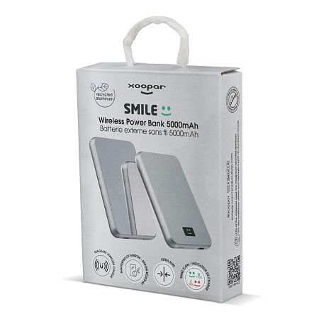 Внешний беспроводной аккумулятор Xoopar Smile с MagSafe и зеркалом, 5000 мА·ч
