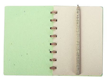 Блокнот А6 с бумажным карандашом и семенами цветов микс