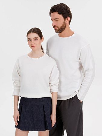 Лонгслив унисекс Siluetti Fuori, молочно-белый, размер S/M