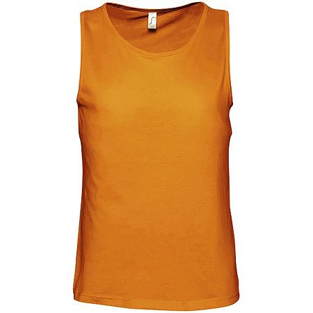 Майка мужская Justin 150, оранжевая, размер L