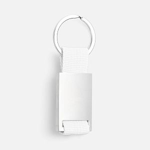 Брелок Inlet с тканевой вставкой, белый