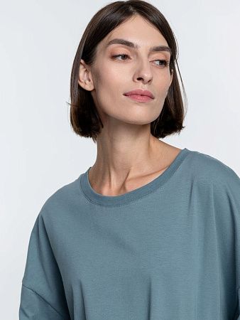 Футболка унисекс оверсайз Crosstown, серо-зеленая, размер XL