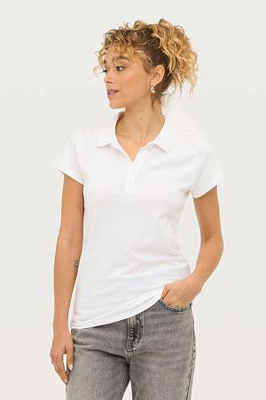 Рубашка поло женская Prescott Women 170, белая, размер S