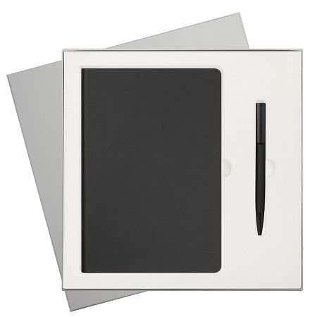 Подарочный набор Star, черный (ежедневник, ручка)