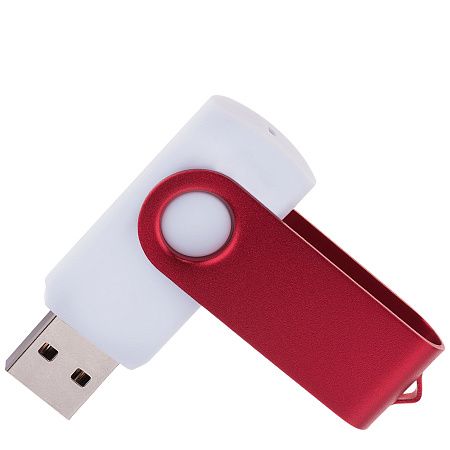 Флешка TWIST WHITE COLOR Белая с красным 4015.03.64ГБ