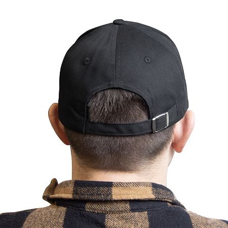 Кепка 6-панельная  Shefild  250, c белым сендвичем, черная