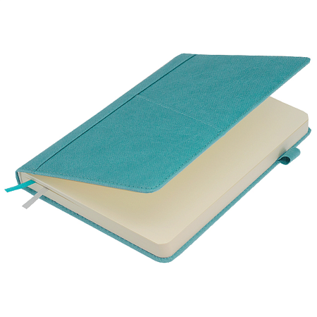 Ежедневник Smart Geneva Ostende А5, бирюзовый, недатированный, в твердой обложке с поролоном