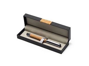 Ручка роллер из натуральной пробки и металла SUVER, цвет: черный