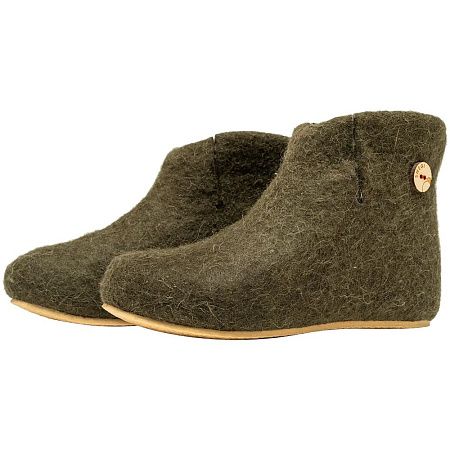Домашние валенки Wild, зеленые (олива), размер 47