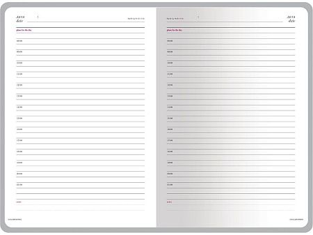 Ежедневник недатированный А5 «Sidney Nebraska» с серебряным срезом и уголками