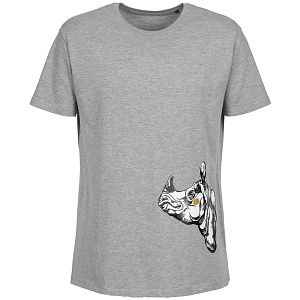 Футболка мужская NosoRock, серый меланж, размер M