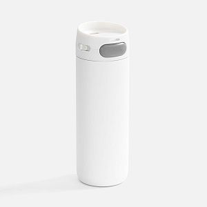 Термостакан X1 с цветной кнопкой, белый с серым