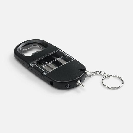 Брелок Knacky с набором бит и открывалкой, черный