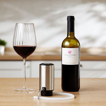 Электрический аэратор Dante, серебряный