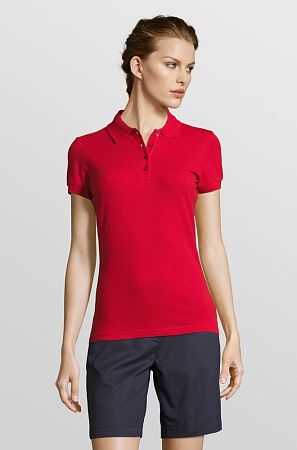 Рубашка поло женская People 210, красная, размер S