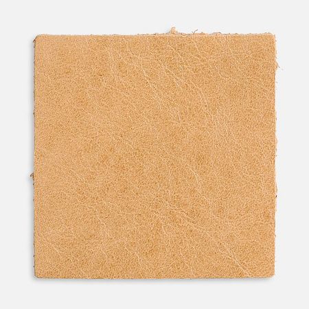 Лейбл кожаный Pasek, L, бежевый