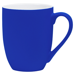 Кружка фарфоровая Cassa Grande Сlassic Soft софт тач с дефектами, синяя, 350 мл