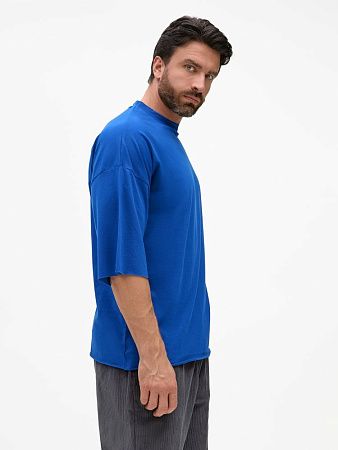 Футболка унисекс оверсайз T1, синяя, размер XL/2XL