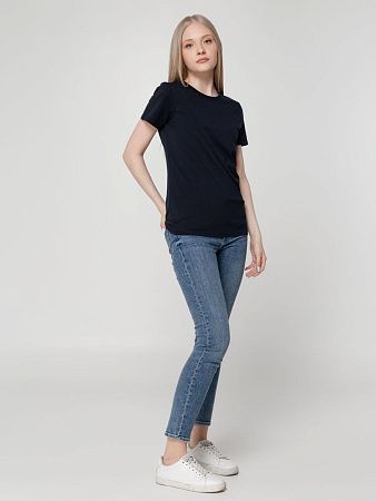 Футболка женская T-bolka Lady, темно-синяя, размер XL