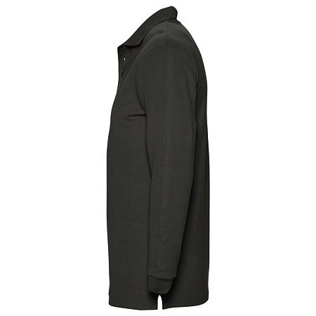 Рубашка поло мужская с длинным рукавом Winter II 210 черная, размер S