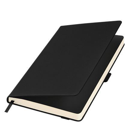 Ежедневник Alpha недатированный, черный/черный