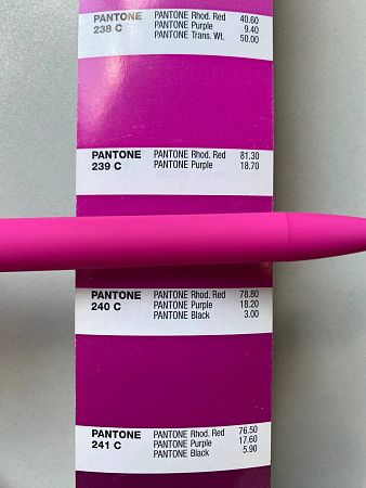 Ручка шариковая, пластиковая, софт тач, розовая/белая, Zorro