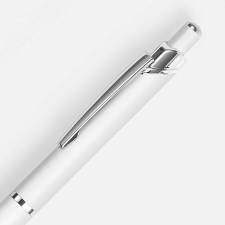 Ручка шариковая Chromos Soft Touch, белая