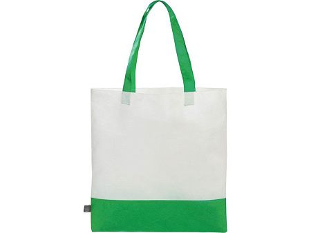 Сумка-шоппер двухцветная Reviver из нетканого переработанного материала RPET