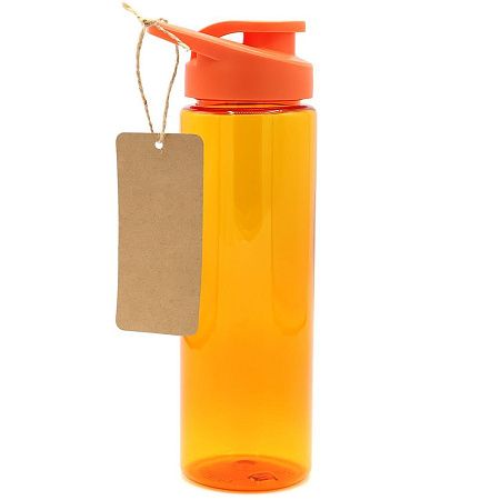 Пластиковая бутылка Ronny To Go с биркой, оранжевая