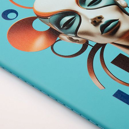 Блокнот Alpha slim, лазурный