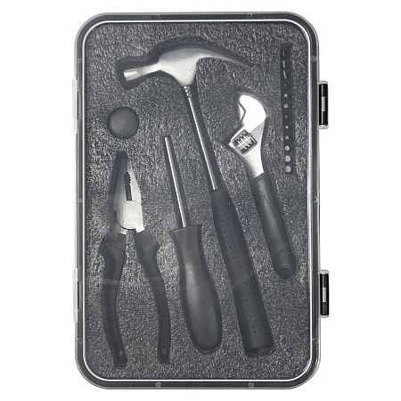 Набор инструментов Tools Baltimore черный 6 в 1 в пластиковом футляре