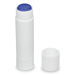 Клей-карандаш PVP, 21 гр, корпус белый, пластиковый, цвет клея - синий, с эффектом исчезания цвета