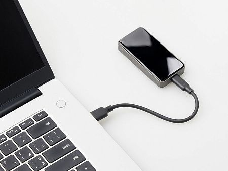 Внешний SSD диск с подсветкой гравировки  «Слэш», 256 ГБ