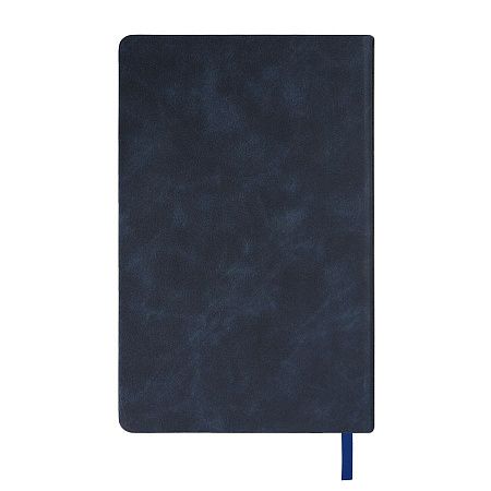 Ежедневник недатированный Muse, темно-синий, А5, с темно-серой декоративной полосой, блок в линейку