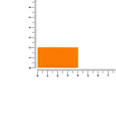 Лейбл из ПВХ Dzeta, S, оранжевый неон
