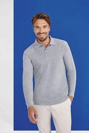 Рубашка поло мужская с длинным рукавом Star 170, белая, размер S