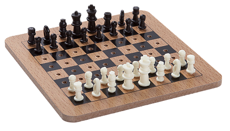 Подарочный набор "Ход королевы": плед, шахматы, бутылка, коробка