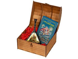 Подарочный набор «Музыкальная Россия»: балалайка, книга «Конек - горбунок», цвет: синий, коричневый